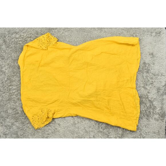 NEW LOFT Yellow Linen Cardigan 20W Plus NWT Long Laced - Picture 3 of 8